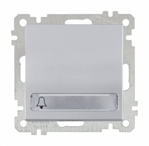 Illuminated One Gang One Way Switch (Push Plate) White 12V 