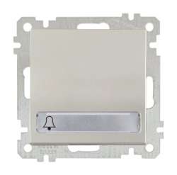 Illuminated One Gang One Way Switch (Push Plate) White 12V - Thumbnail