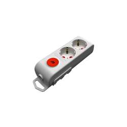 Ri-Tech 2 Gang Earthed Group Socket (Child Protec.) (with Switch) (2 Mt) (3X1,5Mm²) - Thumbnail