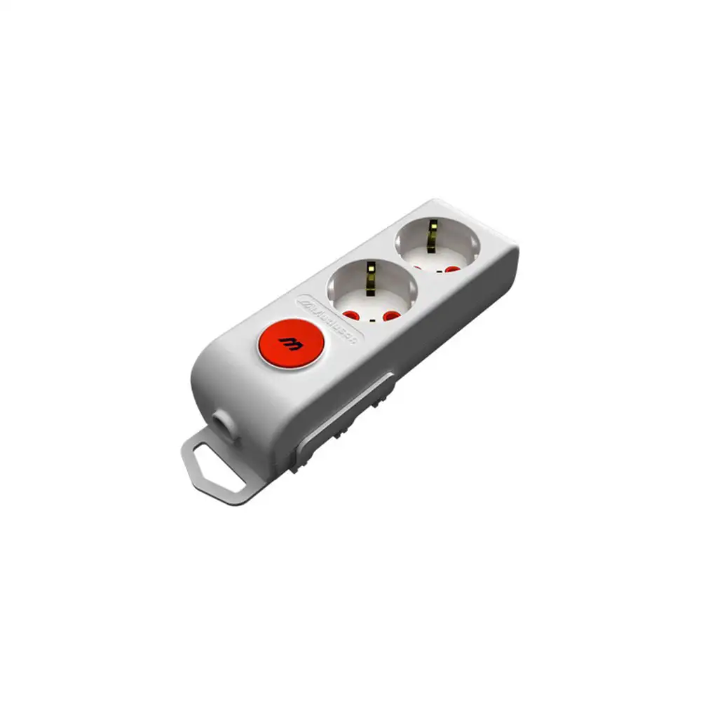 Ri-Tech 2 Gang Earthed Group Socket (Child Protec.) (with Switch) (2 Mt) (3X1,5Mm²) - Thumbnail