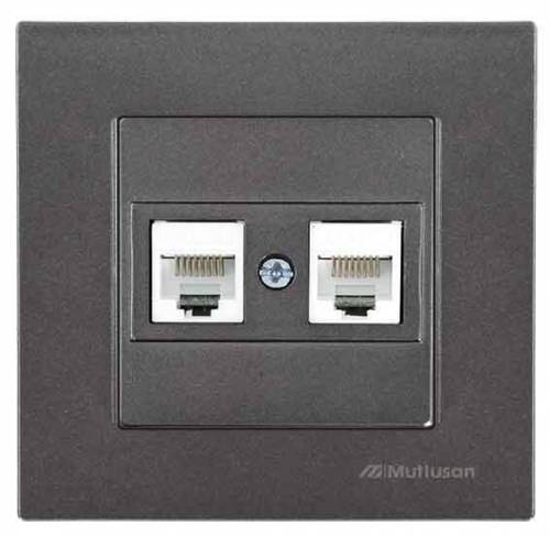 Rita Data ابريز 2*Rj45 (Cat5E) ابيض