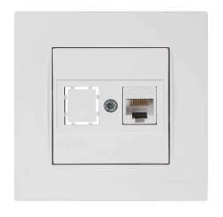 Rita Data Socket 1*Rj45 (Cat5E) White - Thumbnail