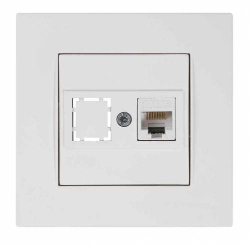 Rita Data Socket 1*Rj45 (Cat5E) White