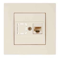 Rita Data Socket 1*Rj45 (Cat5E) White - Thumbnail