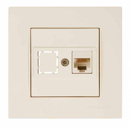 Rita Data Socket 1*Rj45 (Cat5E) White