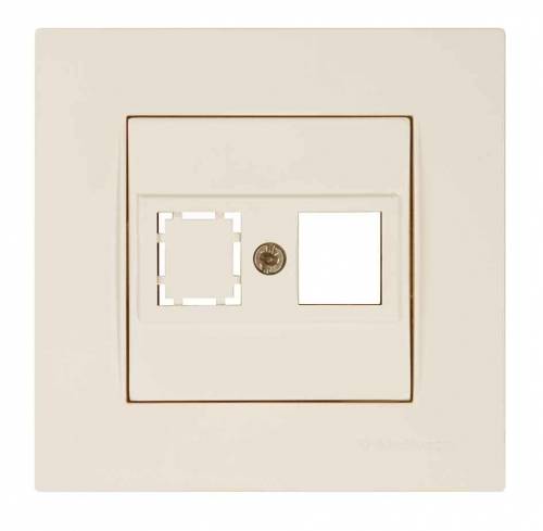 Rita Data Socket 1*Rj45 (Without Connector) White