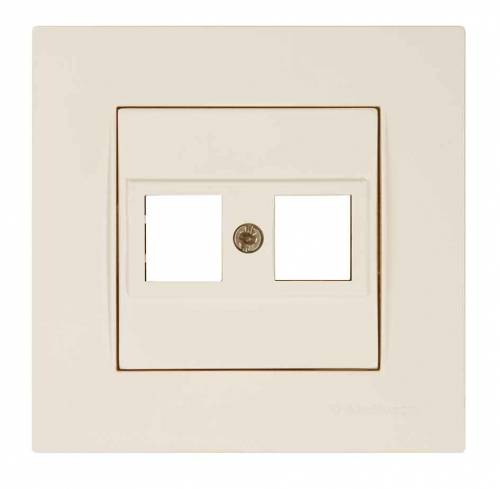 Rita Data Socket 2*Rj45 (Without Connector) White