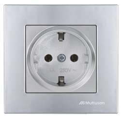 Rita Earthed Socket Outlet White - Thumbnail