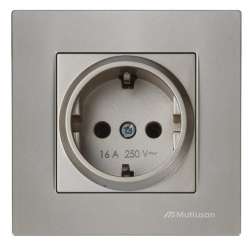 Rita Earthed Socket Outlet White - Thumbnail