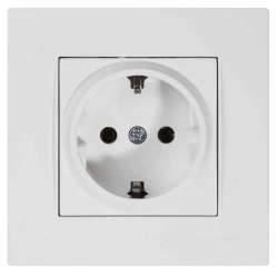 Rita Earthed Socket Outlet White - Thumbnail