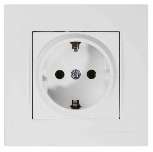 Rita Earthed Socket Outlet White