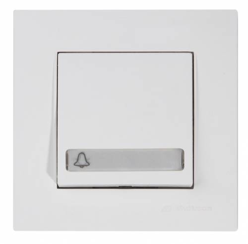 Rita Illuminated 1G 1W Switch (Push Plate) (Easy Connection) White 220V