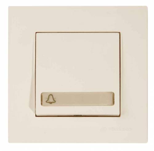 Rita Illuminated 1G 1W Switch (Push Plate) (Easy Connection) White 220V