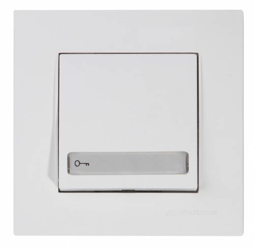 Rita Illuminated 1G 1W Switch with Label (Easy Connection) White 220V