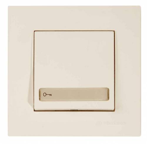 Rita Illuminated 1G 1W Switch with Label (Easy Connection) White 220V