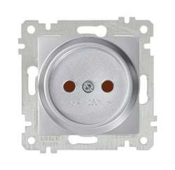 Rita Mechanism+Plate Socket Outlet with Child Protection Non-Earthed White - Thumbnail