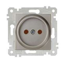 Rita Mechanism+Plate Socket Outlet with Child Protection Non-Earthed White - Thumbnail