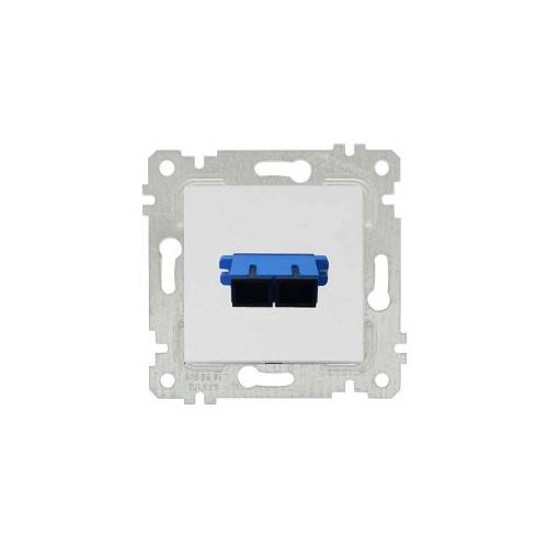 Rita Mechanism+Plate Fiber Optic Socket 2 Outlets