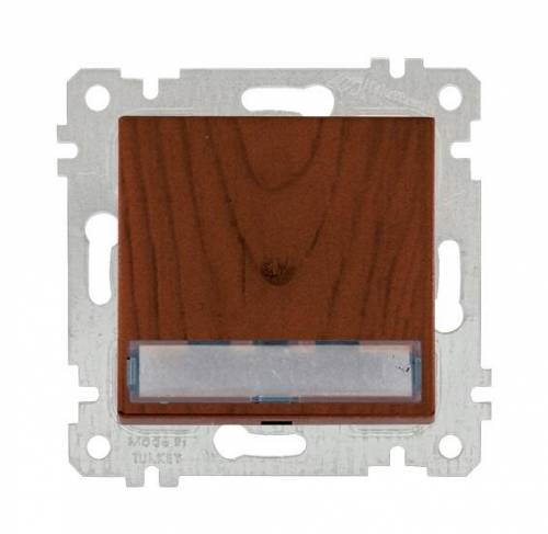 Rita Mechanism+Plate Illumintaed 1G 1W Switch With Label White (Easy Connection)