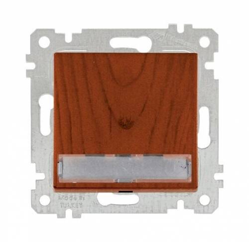 Rita Mechanism+Plate Illumintaed 1G 1W Switch With Label White (Easy Connection)