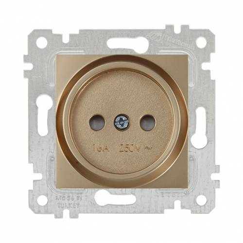 Rita Mechanism+Plate Socket Outlet Non-Earthed White