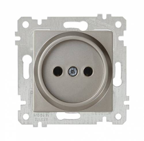 Rita Mechanism+Plate Socket Outlet Non-Earthed White