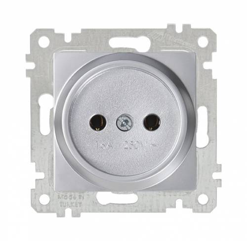 Rita Mechanism+Plate Socket Outlet Non-Earthed White