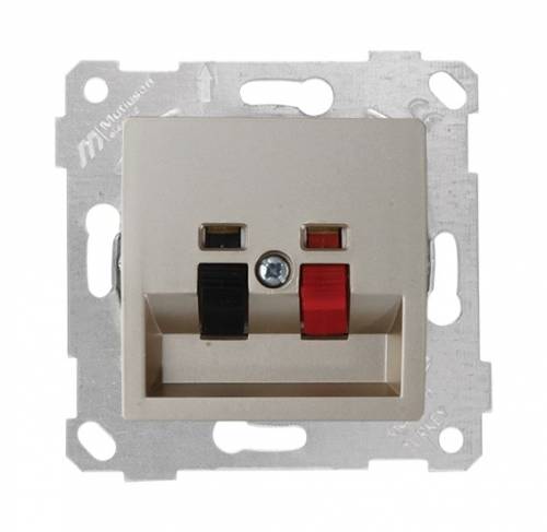 Rita Mechanism+Plate Speaker Socket White