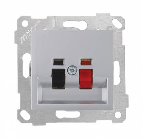 Rita Mechanism+Plate Speaker Socket White