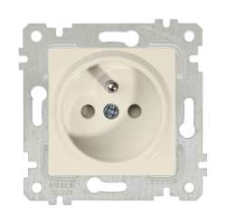 Rita Mechanism+Plate UPS(French) Socket (Child Protection) White - Thumbnail