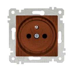 Rita Mechanism+Plate UPS(French) Socket (Earthed Socket with Pin) White - Thumbnail