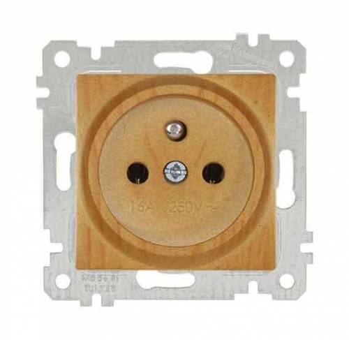 Rita Mechanism+Plate UPS(French) Socket (Earthed Socket with Pin) White