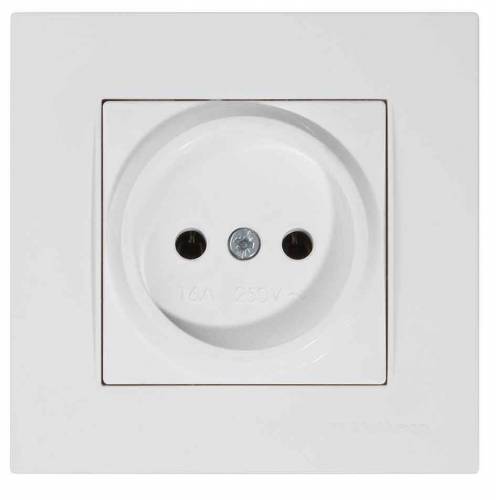 Rita Socket Outlet Non-Earthed White