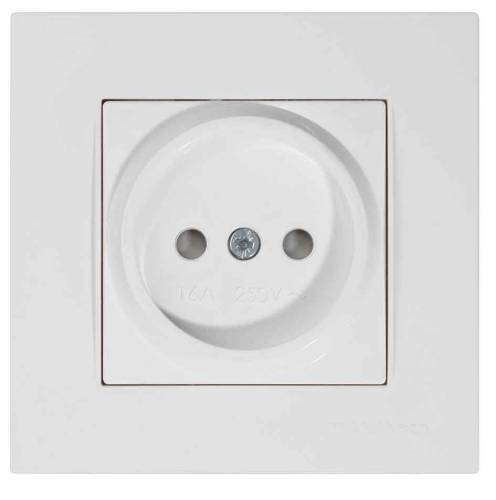 Rita Socket Outlet with Child Protection Non-Earthed White