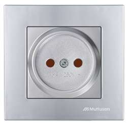 Rita Socket Outlet with Child Protection Non-Earthed White - Thumbnail