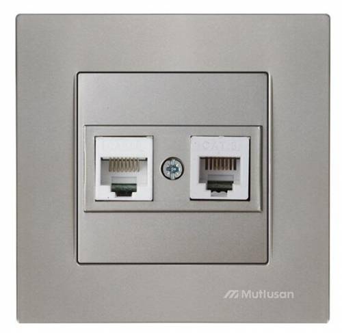 Rita Telephone Data Socket (Rj12 Cat5E) White