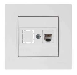 Rita Telephone Socket 1Xrj12 White - Thumbnail