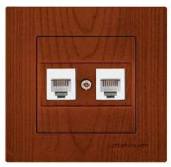 Rita Telephone Socket 2Xrj12 White - Thumbnail