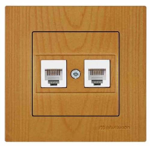 Rita Telephone Socket 2Xrj12 White