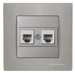 Rita Telephone Socket 2Xrj12 White - Thumbnail