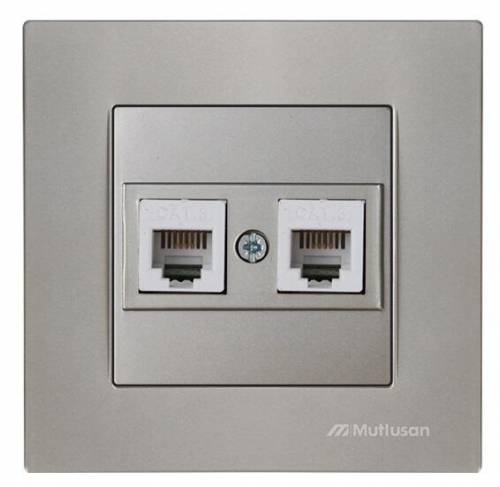 Rita Telephone Socket 2Xrj12 White