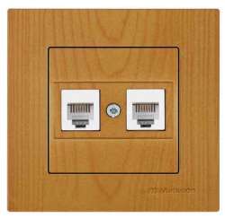 Rita Telephone Socket 2Xrj12 White - Thumbnail