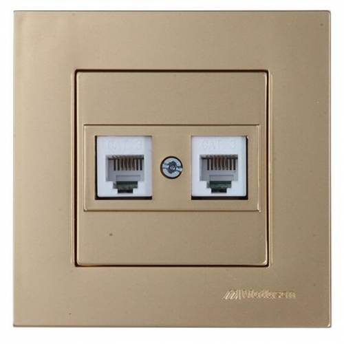 Rita Telephone Socket 2Xrj12 White