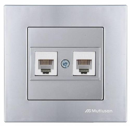 Rita Telephone Socket 2Xrj12 White