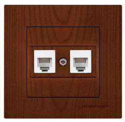 Rita Telephone Socket 2Xrj12 White - Thumbnail