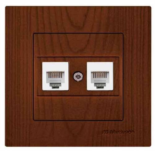 Rita Telephone Socket 2Xrj12 White