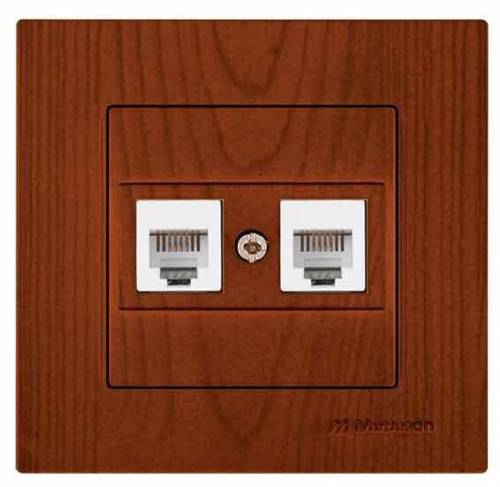 Rita Telephone Socket 2Xrj12 White