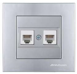 Rita Telephone Socket 2Xrj12 White - Thumbnail