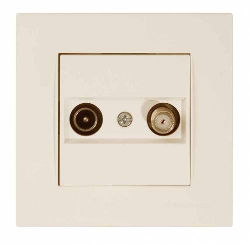 Rita TV/SAT Socket (Dead End) White