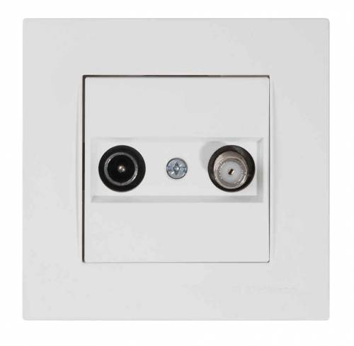 Rita TV/SAT Socket (Dead End) White